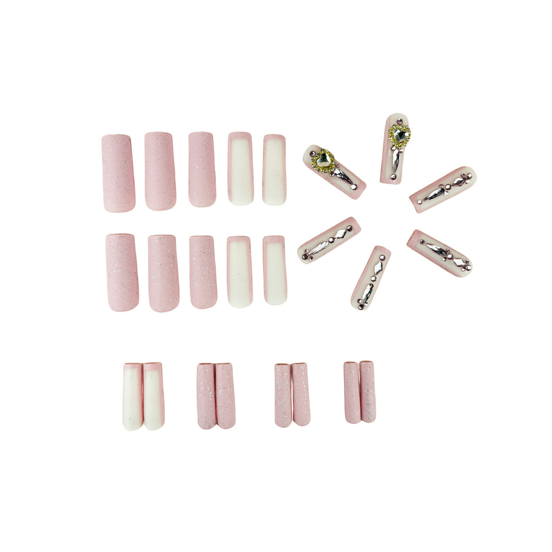 Glamorous Rhinestone-Embellished Nail Extensions Bowlift