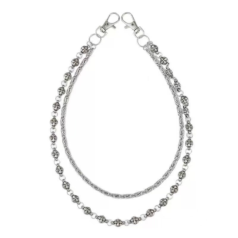 Fashionable chain belt with decorative pendants Bowlift