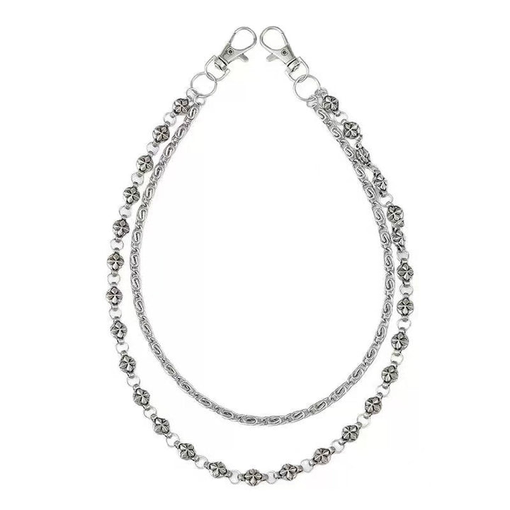 Fashionable chain belt with decorative pendants Bowlift