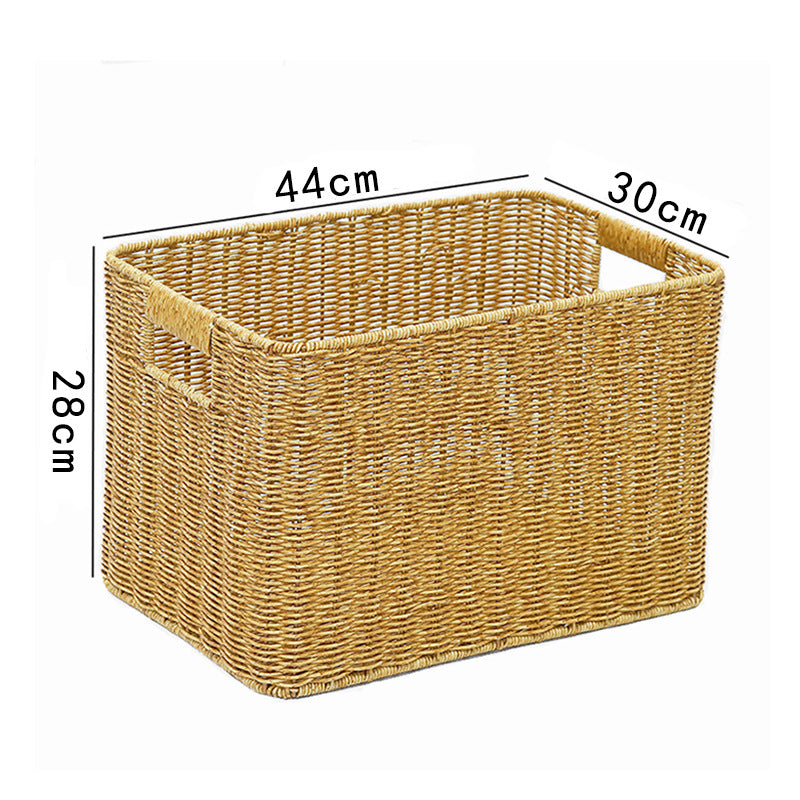 Women Rectangular Storage Basket Made of Woven Material Bowlift