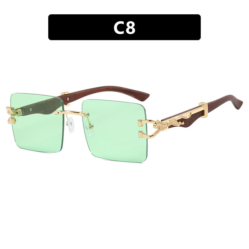 Ladies elegant square sunglasses with high-quality wooden frame Bowlift