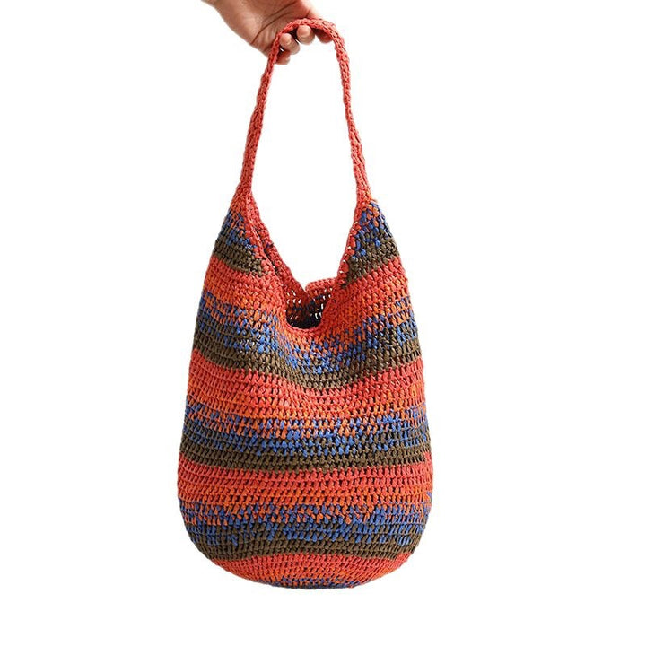 Handcrafted Casual Shoulder Bag Made of Braided Material Bowlift
