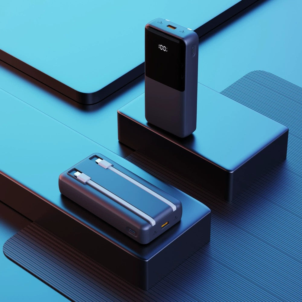 Portable power bank with integrated charging station and digital display Bowlift