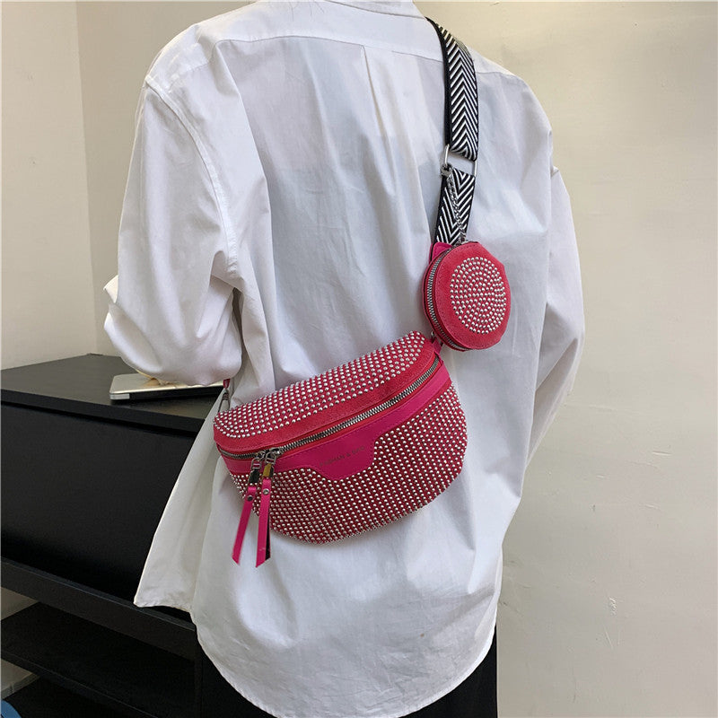Stylish Rhinestone Embellished Mini Crossbody Bag Bowlift