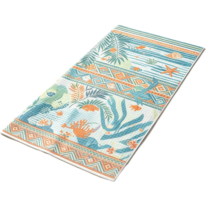 Beach blanket with maritime design and high-quality waffle structure Bowlift