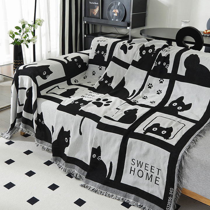 Artistic Cotton Throw Blanket