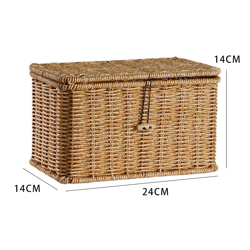 Handcrafted Wicker Storage Chest Bowlift