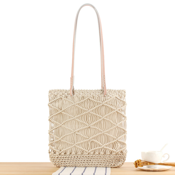 Fashionable Macrame Tote Bag Bowlift