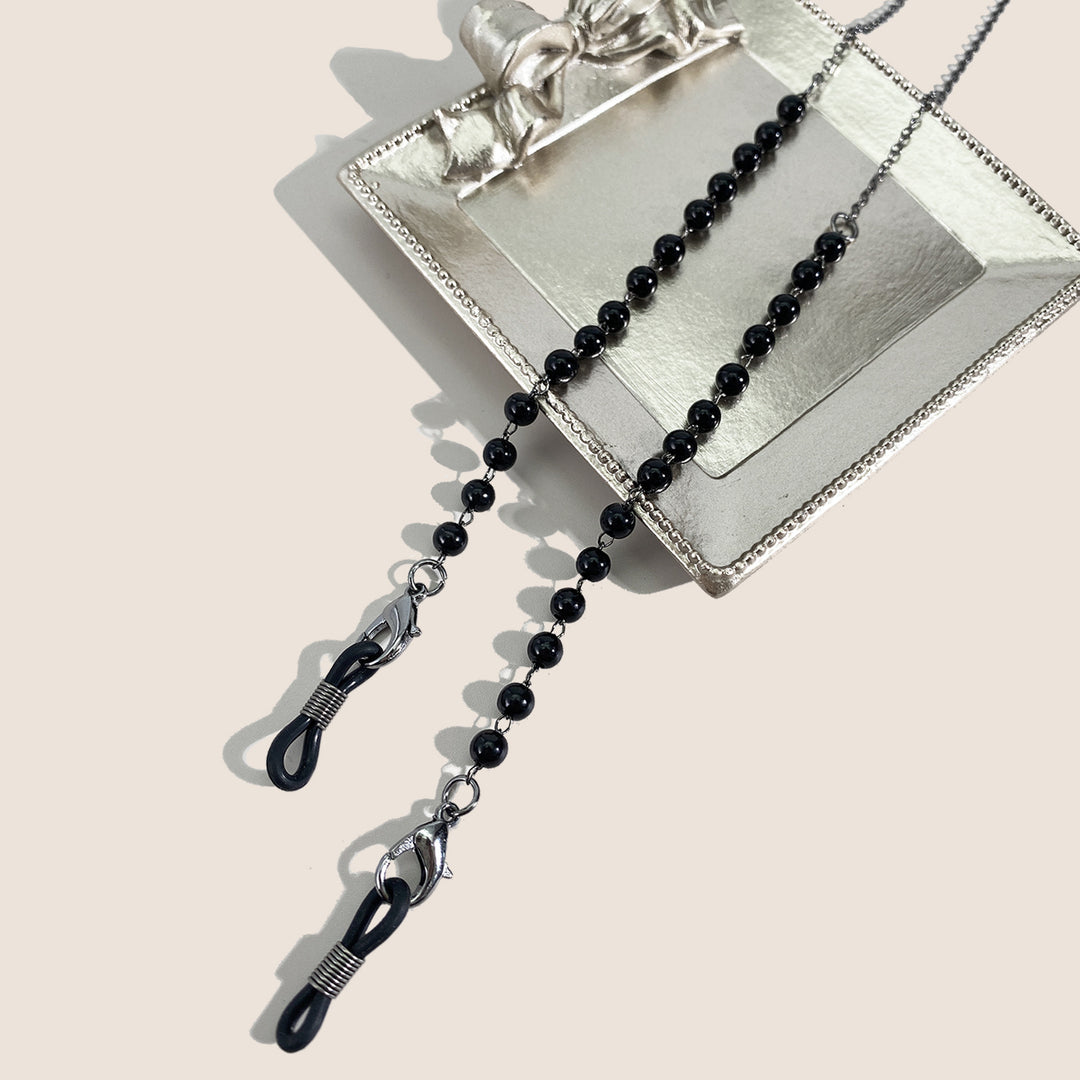 Elegant Pearl-Embellished Eyewear Chain Bowlift