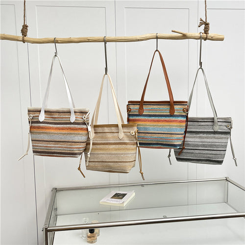 WoStylish Woven Beach Tote Bag Bowlift