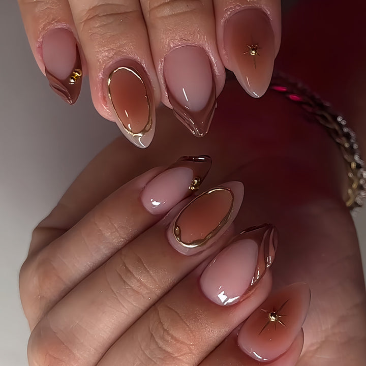 Artistic Gradient Press-On Nails Bowlift