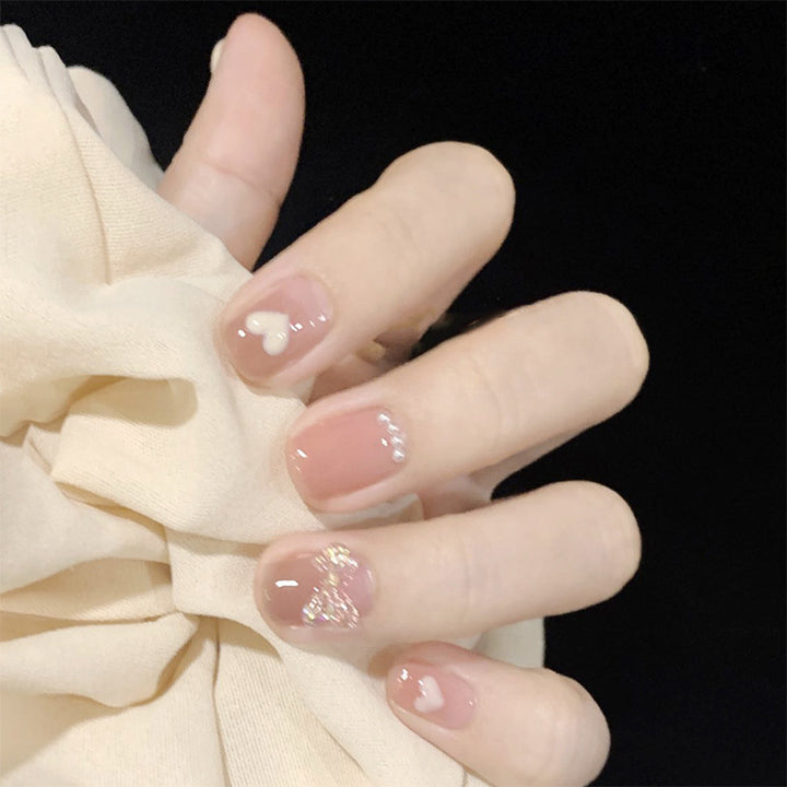 Artful nail extensions with an elegant leaf pattern Bowlift