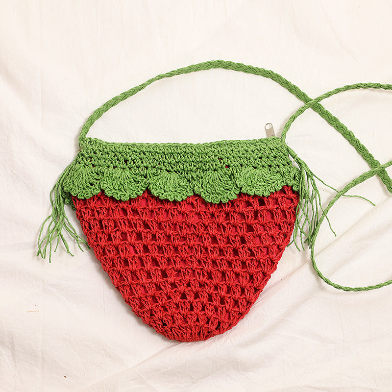 Handcrafted Shoulder Bag in Fruity Strawberry Design Bowlift