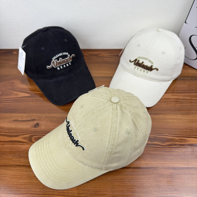 Women's Embroidered Heart Graphic Baseball Cap Bowlift