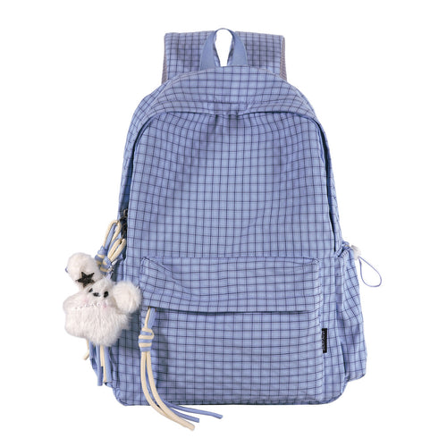 Checked Pattern Backpack