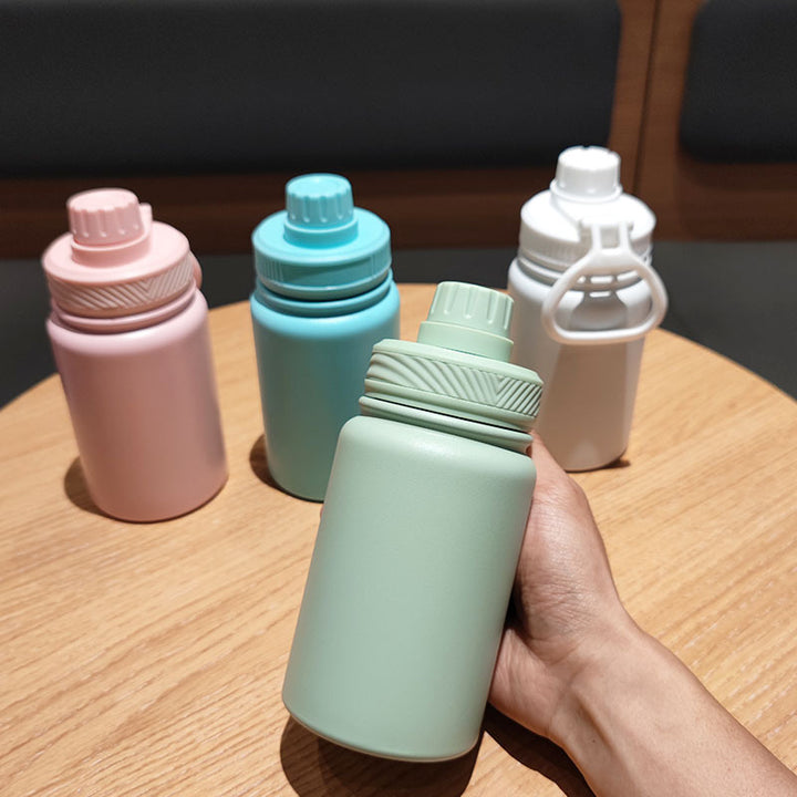 Women's Insulated Water Bottle with Ergonomic Carrying Handle Bowlift