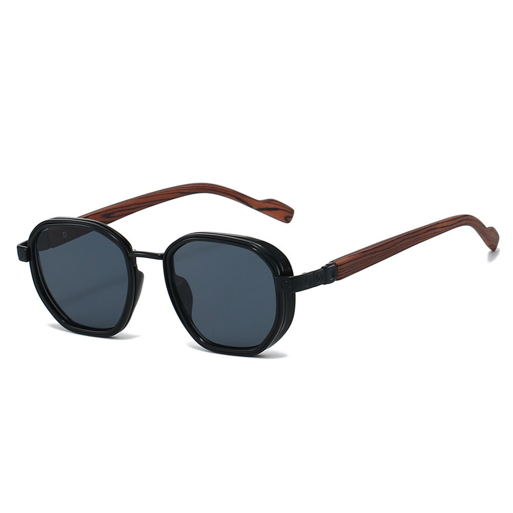 Geometric Framed Sunglasses with Luxurious Golden Accents Bowlift