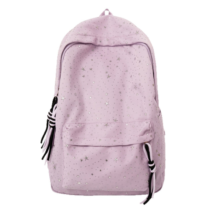 Star-Embellished Lightweight Backpack Bowlift