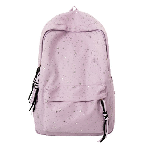 Star-Embellished Lightweight Backpack Bowlift