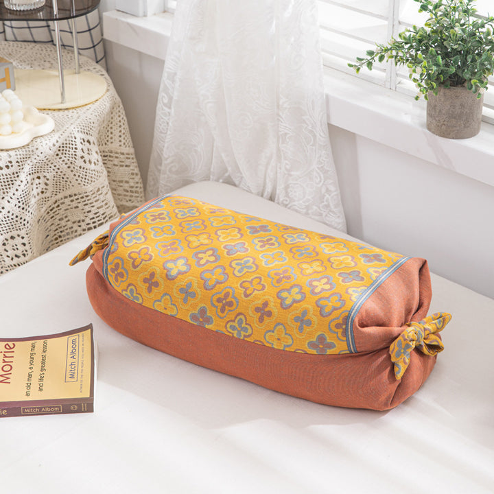Women Decorative Neck Roll with Floral Pattern Bowlift