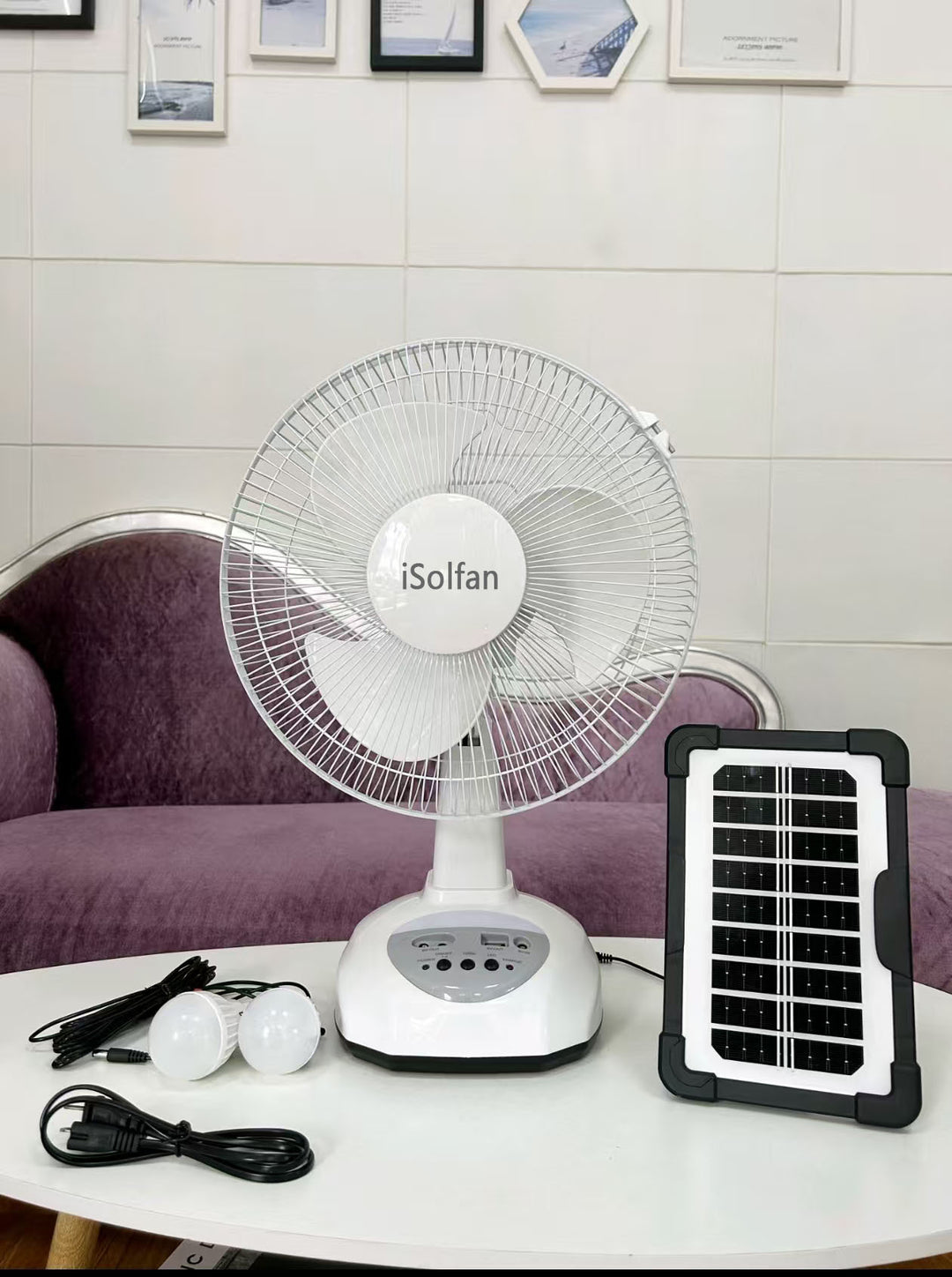 Ladies portable solar-powered fan with integrated lighting system Bowlift