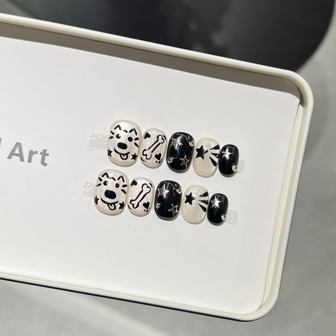 Playful Themed Press-On Nail Set Bowlift