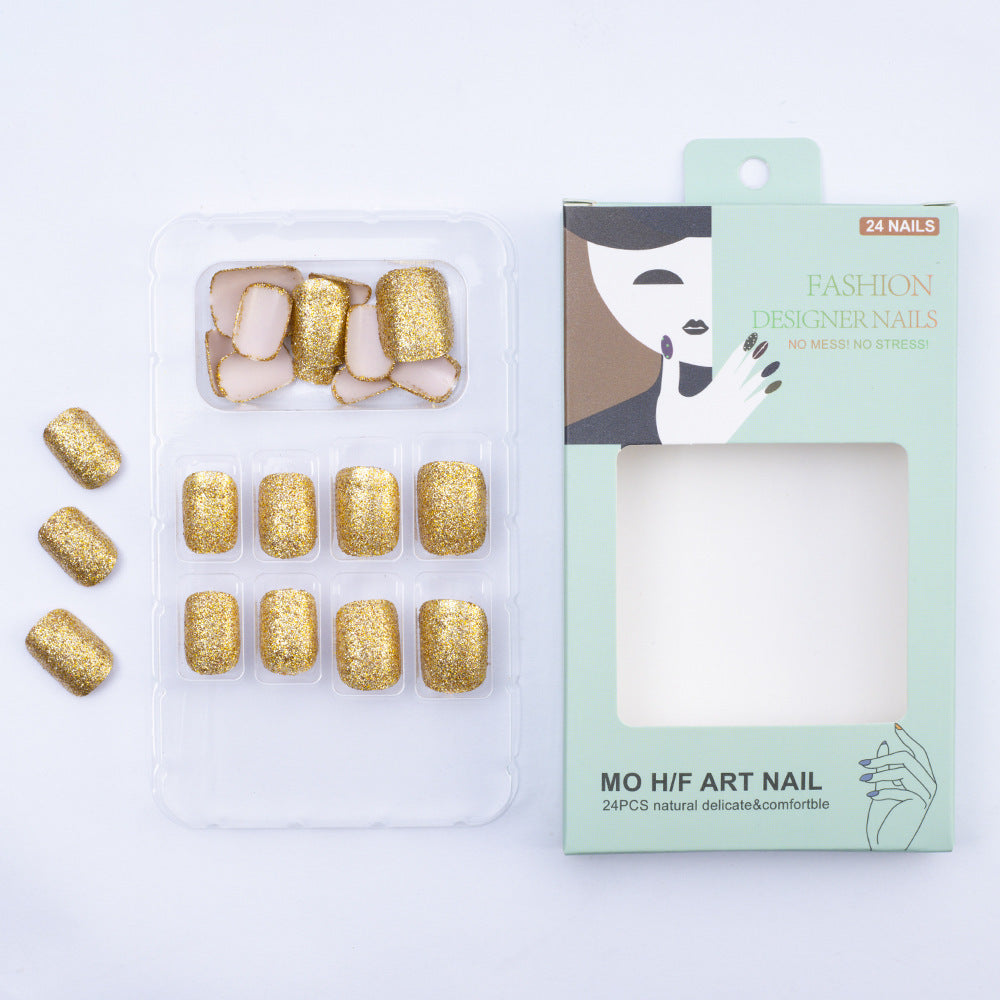 Glitter Artificial Nails Bowlift