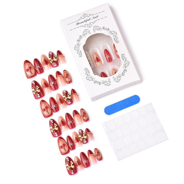 Artificial nails in romantic heart design Bowlift