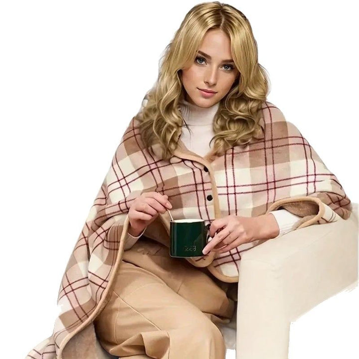 Women's stylish throw blanket with button closure Bowlift