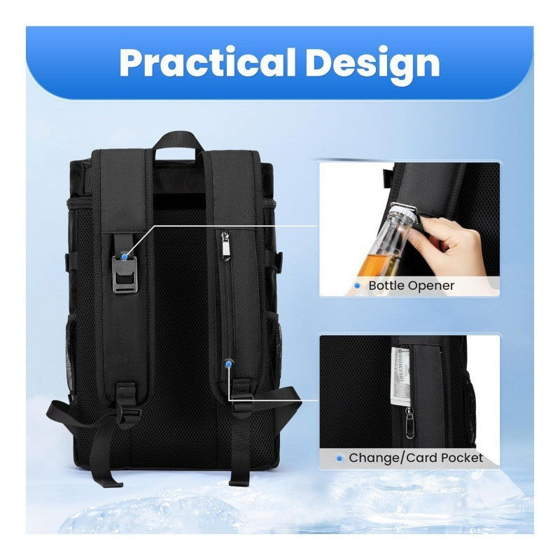 Cool backpack with insulated compartments and bottle holders Bowlift