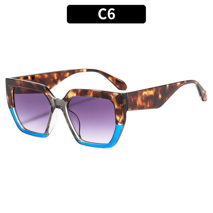 Oversized Geometric Frame Sunglasses