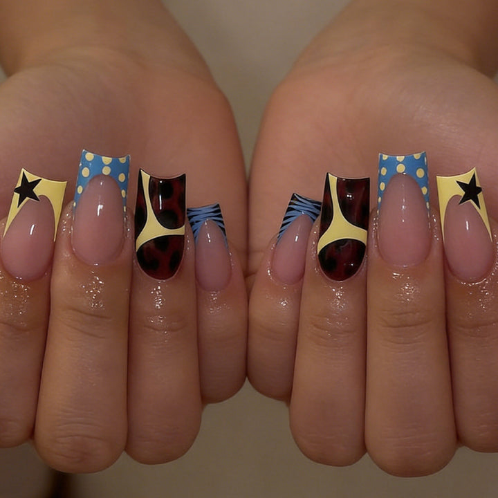 Creative Patterned Press-On Nail Set Bowlift