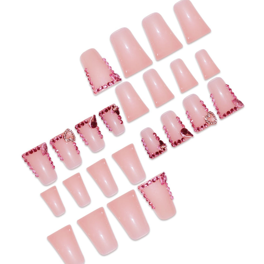 Glittering Gemstone Nail Art Bowlift