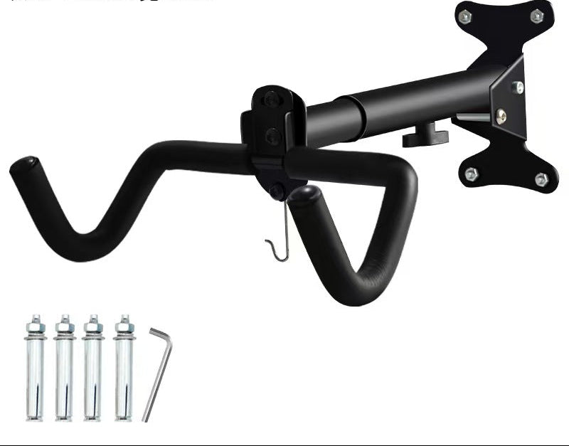 Heavy-Duty Wall-Mounted Bicycle Storage Hook with Padded Dual Arms and Fixed Foldable Mount Bowlift