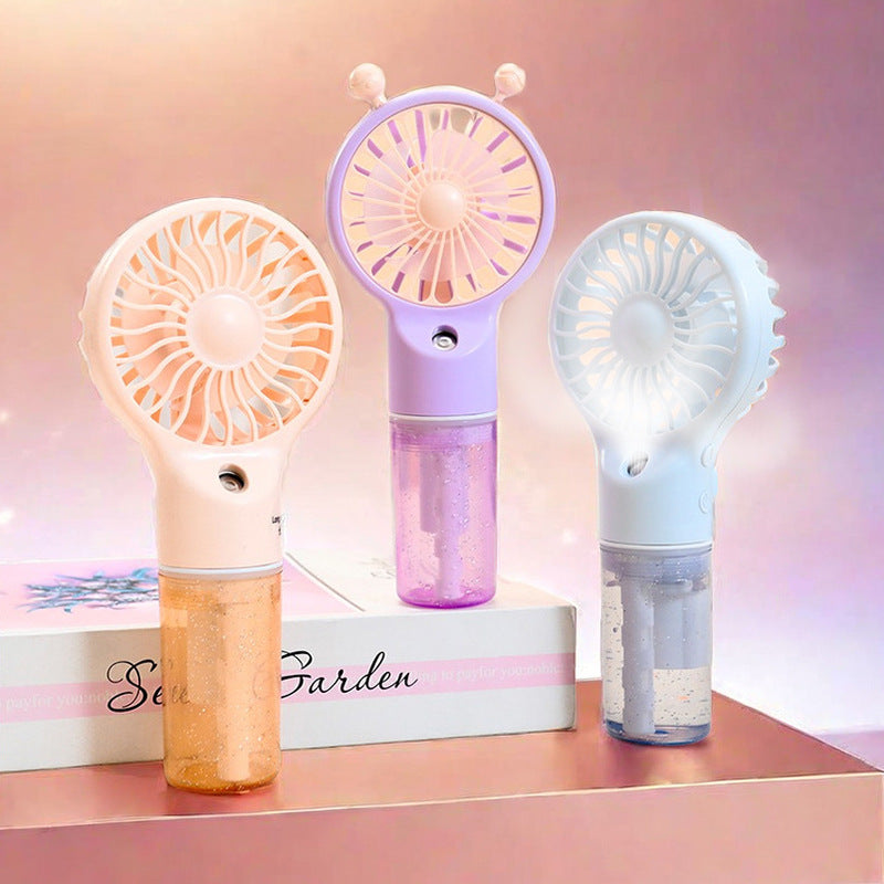 Ladies portable spray fan with ergonomic design Bowlift