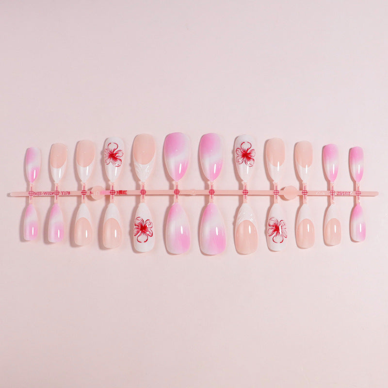 Premium Press-On Nail Set with Decorative Accents Bowlift