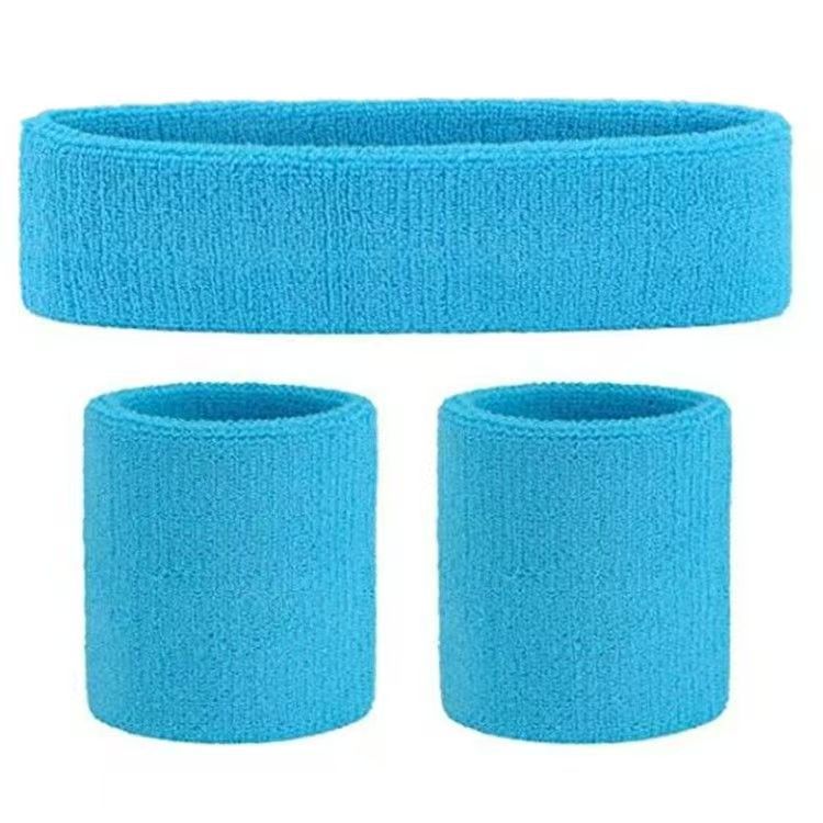 Sports Terry Sweatband Set for Head and Wrists Bowlift