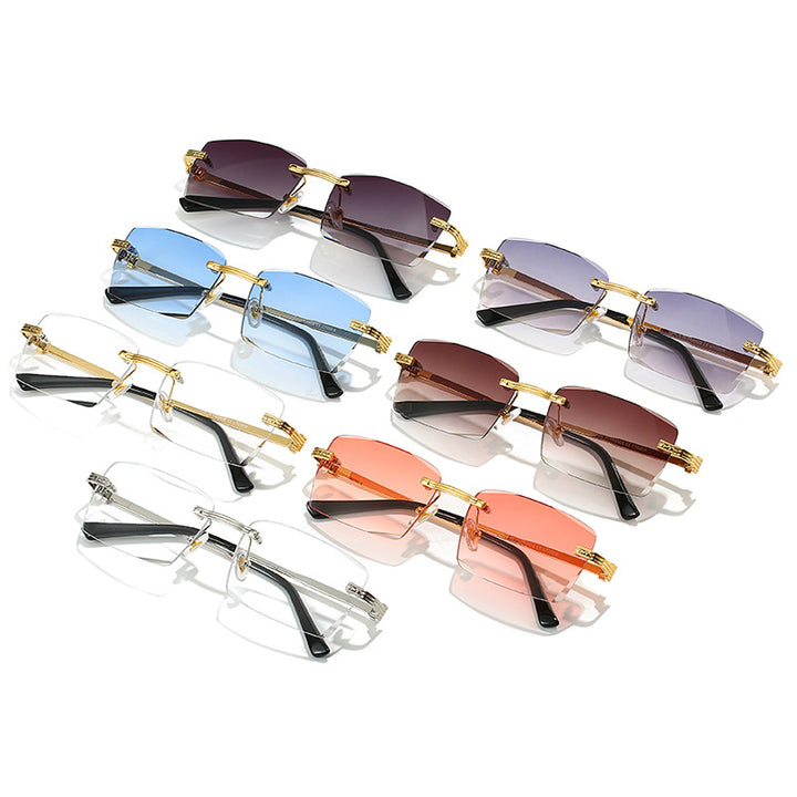 Ladies exclusive geometric sunglasses with luxury metal frame and polarized lenses Bowlift