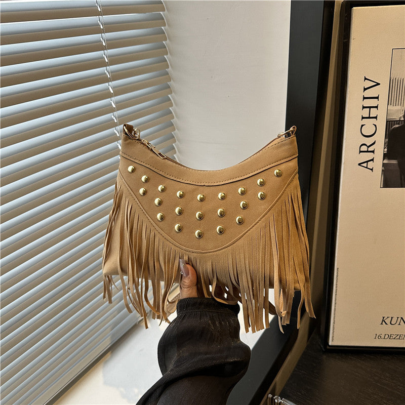 Decorative Fringe Crossbody Bag Bowlift