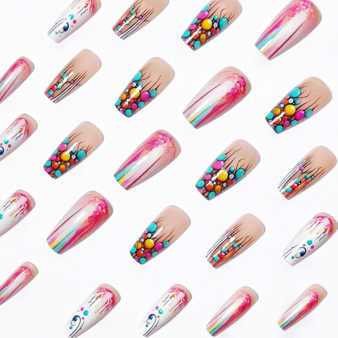 Artistic 3D Bubble Nail Art Bowlift