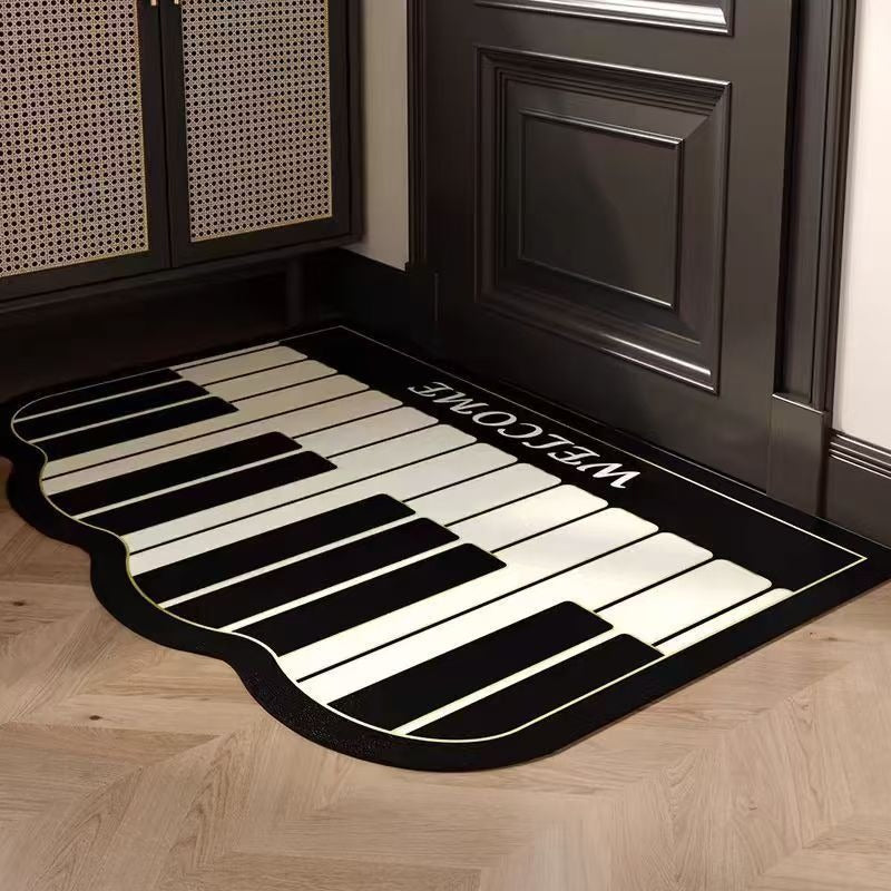 Piano Keyboard-Themed Entrance Mat