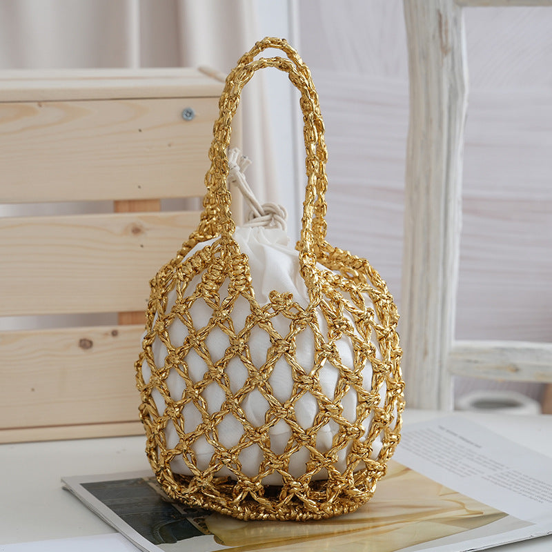 Net shopping bag with braided design Bowlift