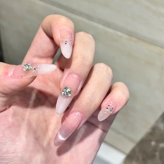 Glamorous Rhinestone-Embellished Press-On Nails Bowlift 1787394764