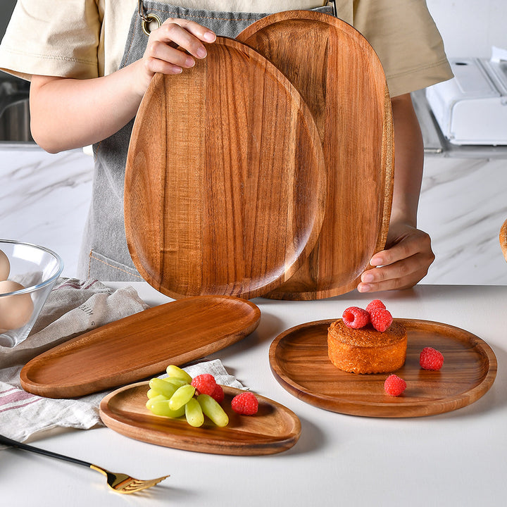 Elegant wooden serving platter with ergonomic design Bowlift