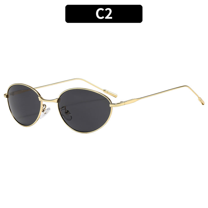 Elegant Oval Frame Sunglasses