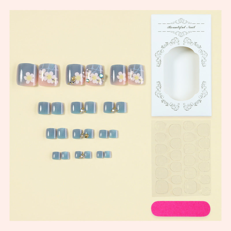 Floral Decorated Press-On Nail Kit Bowlift