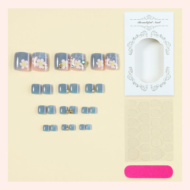 Floral Decorated Press-On Nail Kit Bowlift