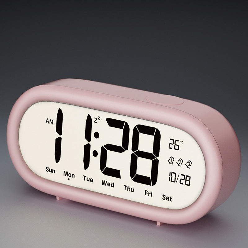Digital Alarm Clock with Temperature and Date Setting Bowlift