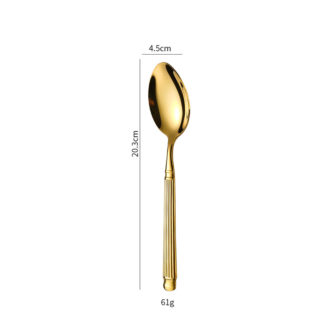 Elegant dessert spoon with exclusive surface design Bowlift