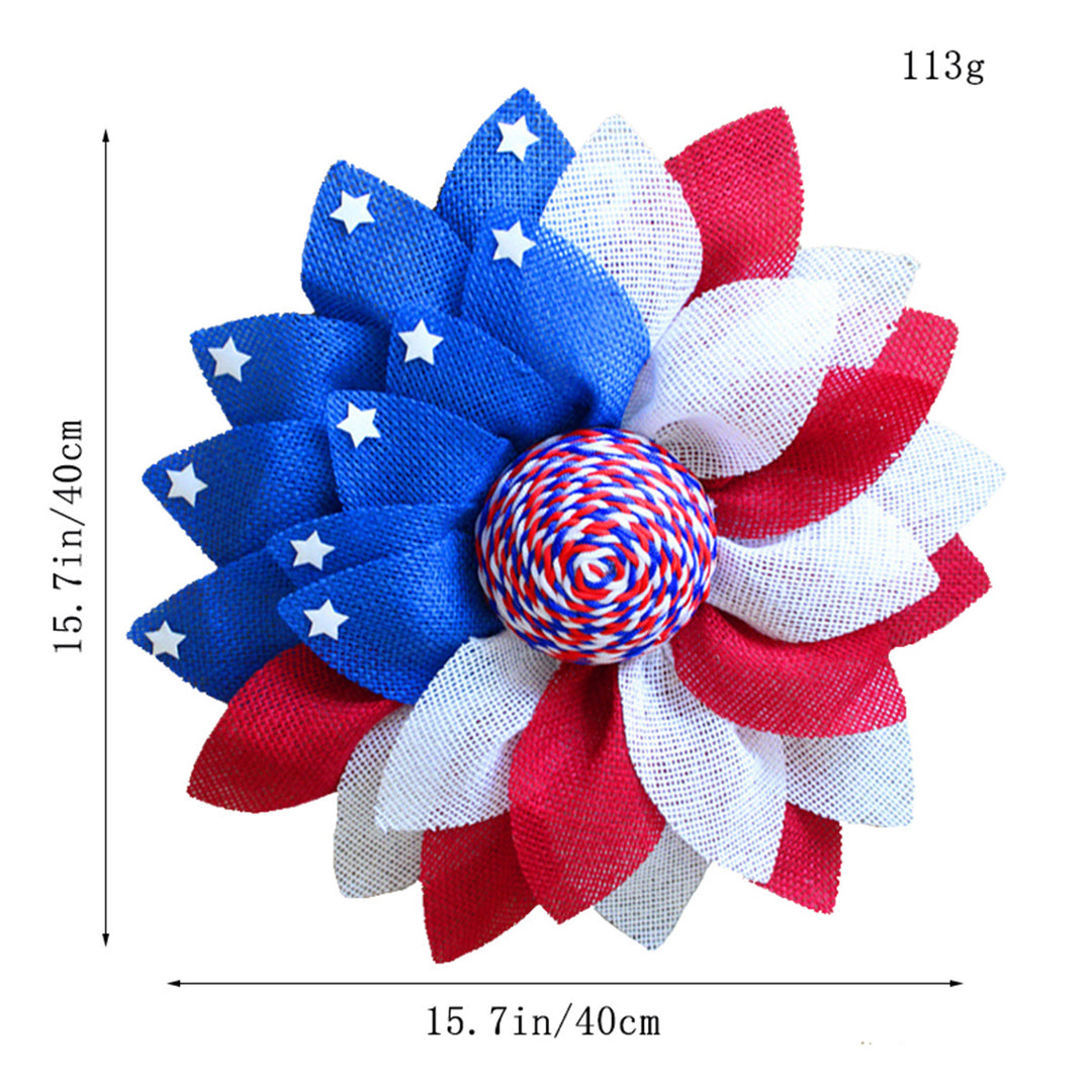 Unisex nan patriotic pom pom front door wreath with star embellishments Bowlift